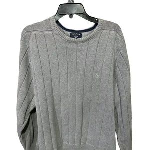 VINTAGE GRAY Nautica Cable Knit Sweater Mens XL 90